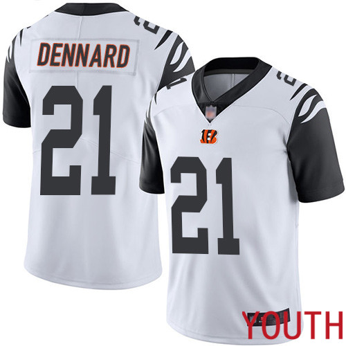 Cincinnati Bengals Limited White Youth Darqueze Dennard Jersey NFL Footballl 21 Rush Vapor Untouchable